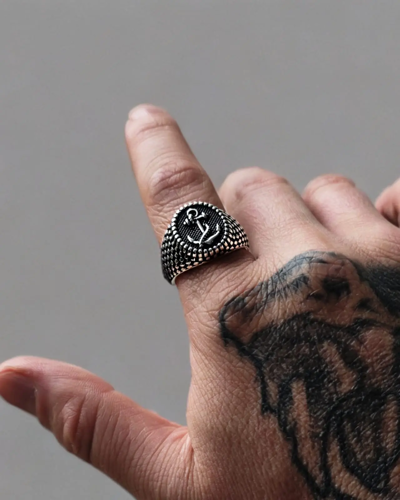 ANCHR RING PLATA