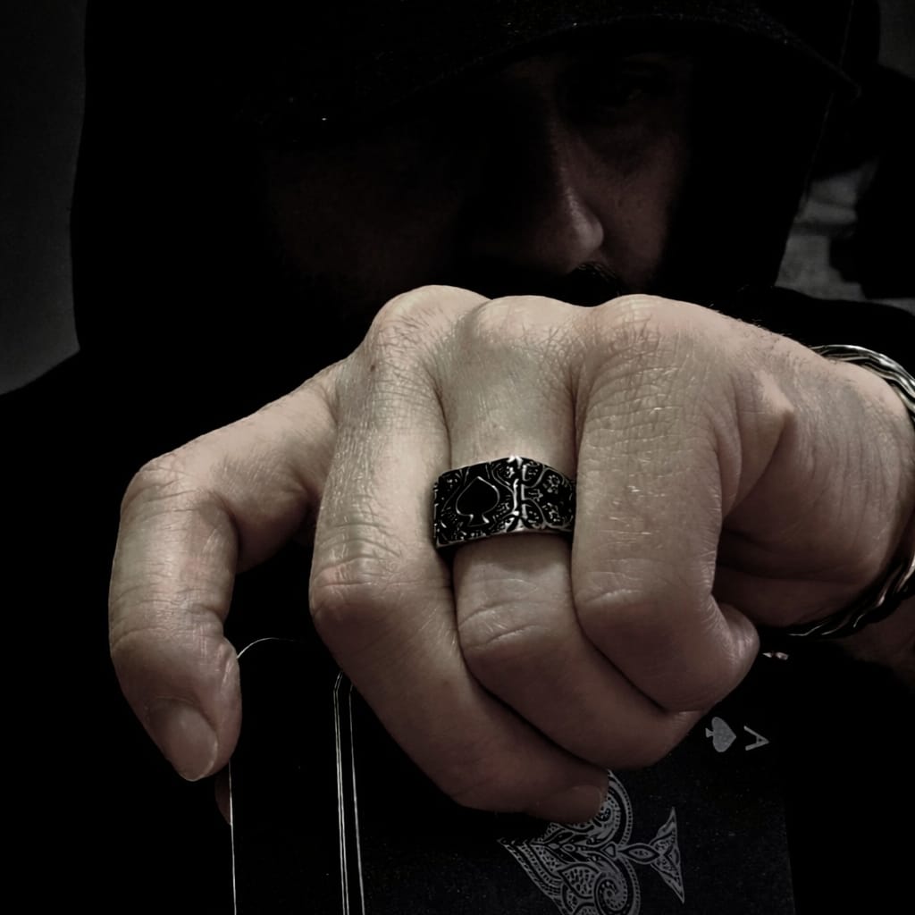 ACE OF SPADES RING