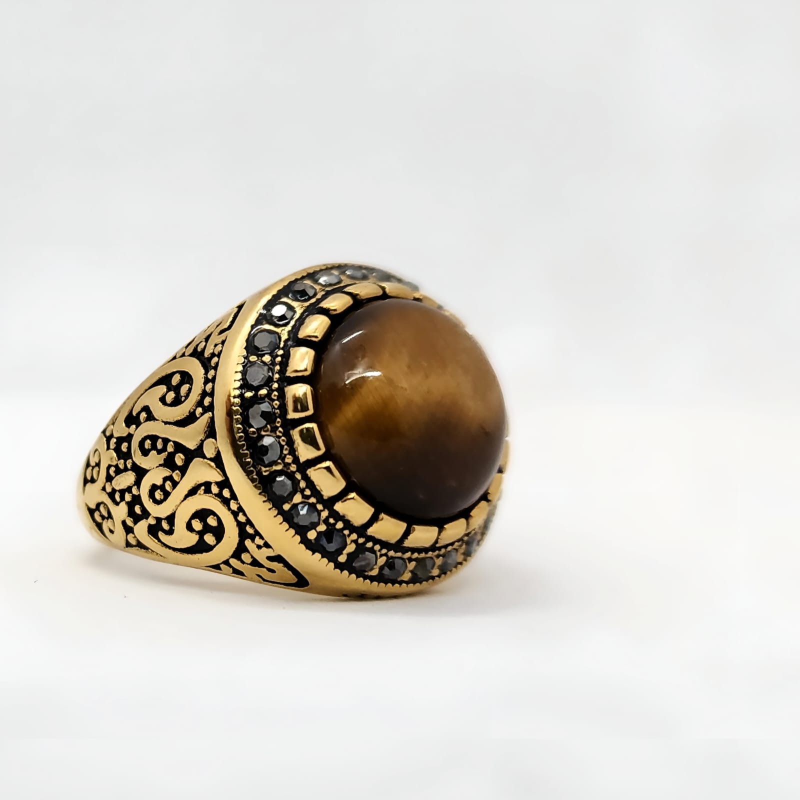 Victorian Ring ojo de tigre